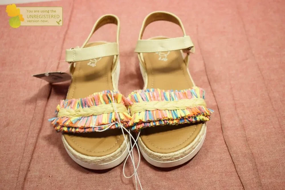 art class Girls' Andi Raffia Sandals Size 4